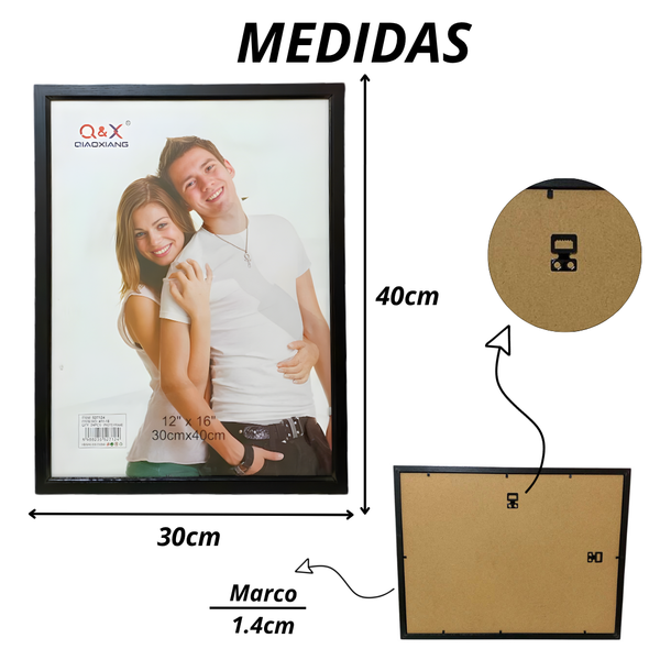 Marco Para Foto 30x40 Cm Cuadro Portarretrato