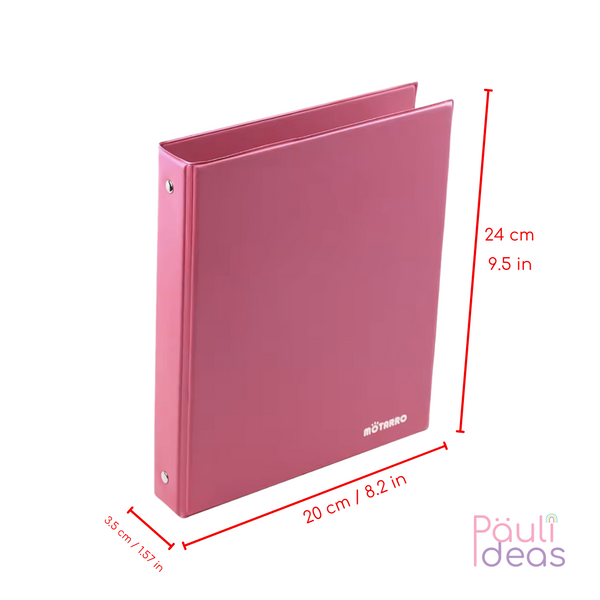 Archivador A5 De Pvc Con 4 Anillos Carpeta Organizadora