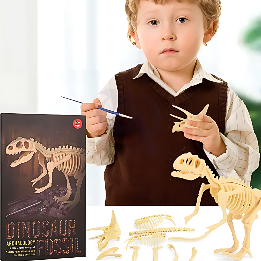 Kit Arqueólogo Excavación Fósil Dinosaurio Armable