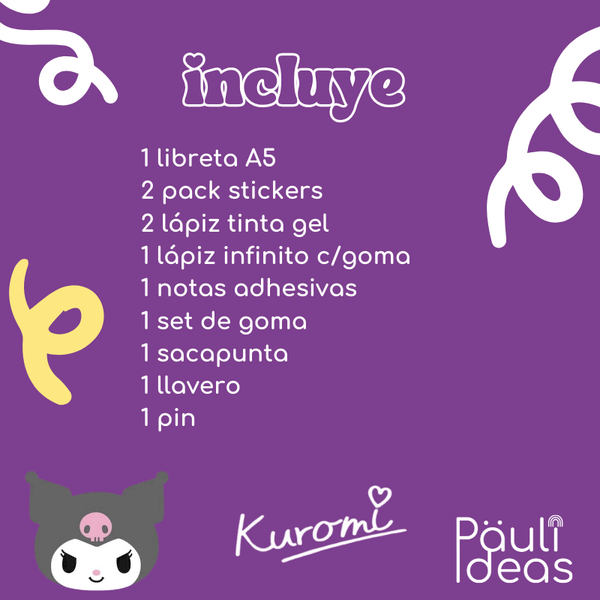 Box Regalo Papelería Kawaii Kuromi