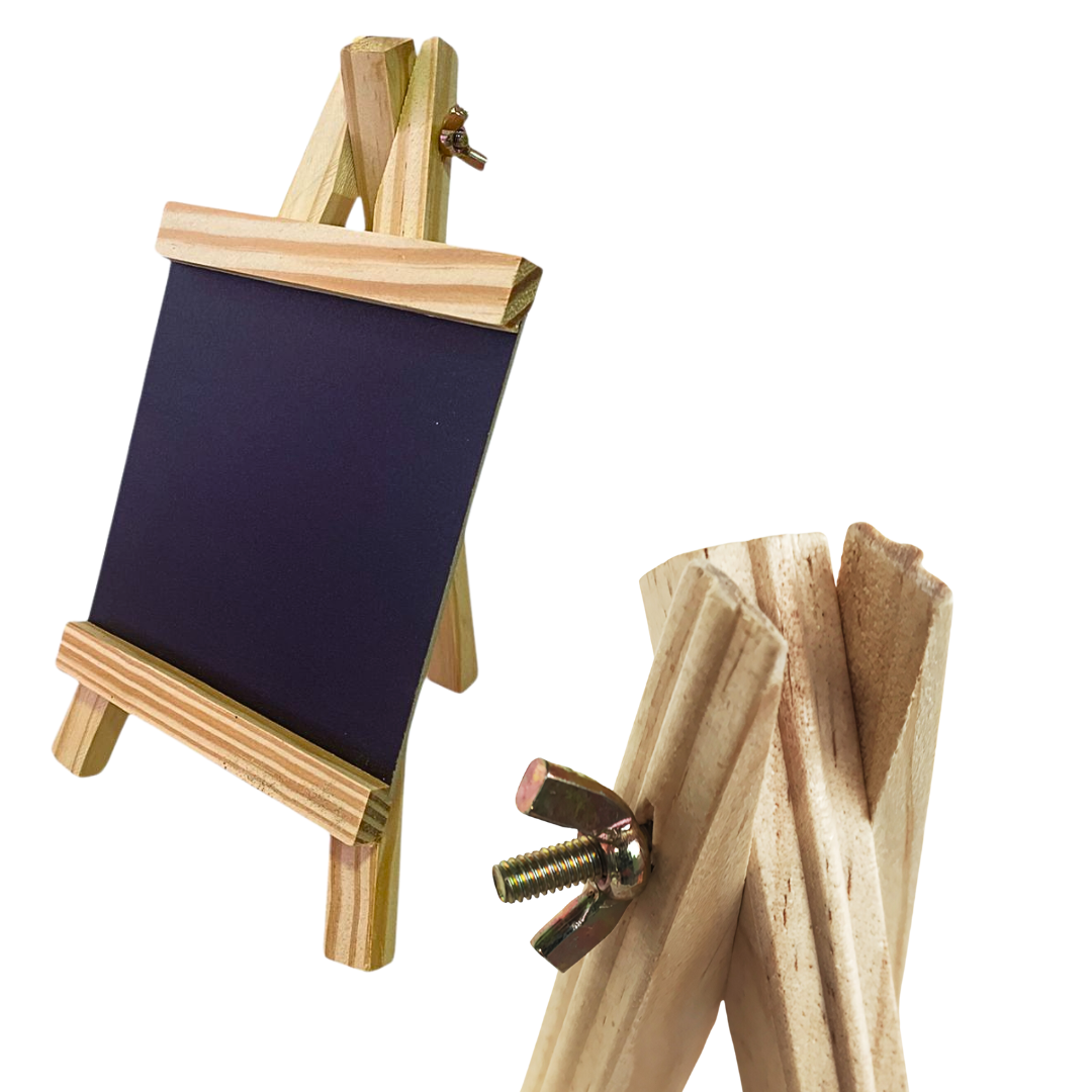 Mini Pizarras De Madera Con Base Para Decoración Pack 2