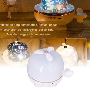 Lámpara Luz Nocturna Led Con Proyección De Cielo Estrellado