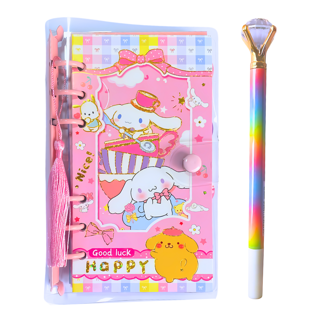 Libreta Agenda Kawaii Kuromi De 74 Hojas Con Lápiz De Gel