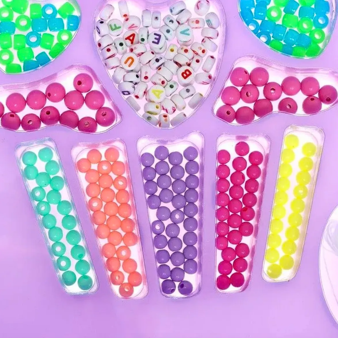 Set Para Hacer Pulseras Y Collares Juguete Kit Cuentas