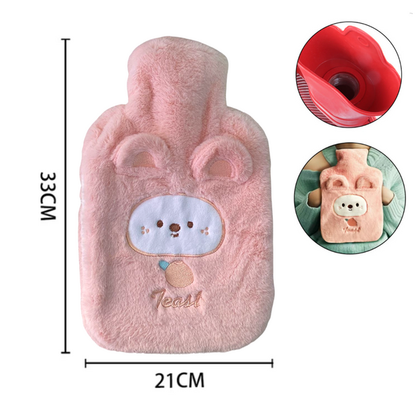 Guatero Con Funda Felpa 2 Lts Bolsa Agua Caliente Kawaii