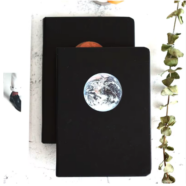 Cuaderno Hojas Negras + 12 Lápices Gel Colores Pasteles