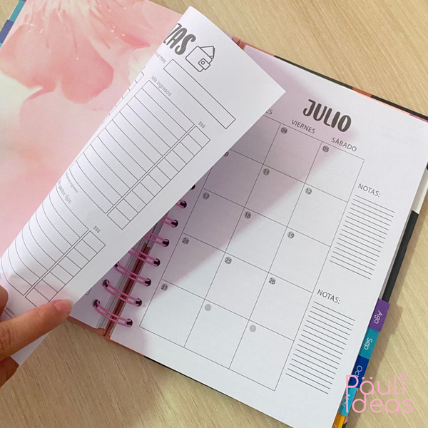 Agenda 2026 Planner Con Separadores Tamaño A5 21cm X 15,5cm