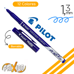 Set 12 Marcadores Pilot Frixion Fineliner Borrables 1.3 Mm