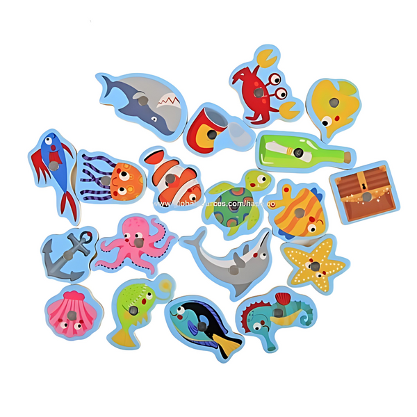 Juego Pesca Magnetico Juego Motricidad De Madera