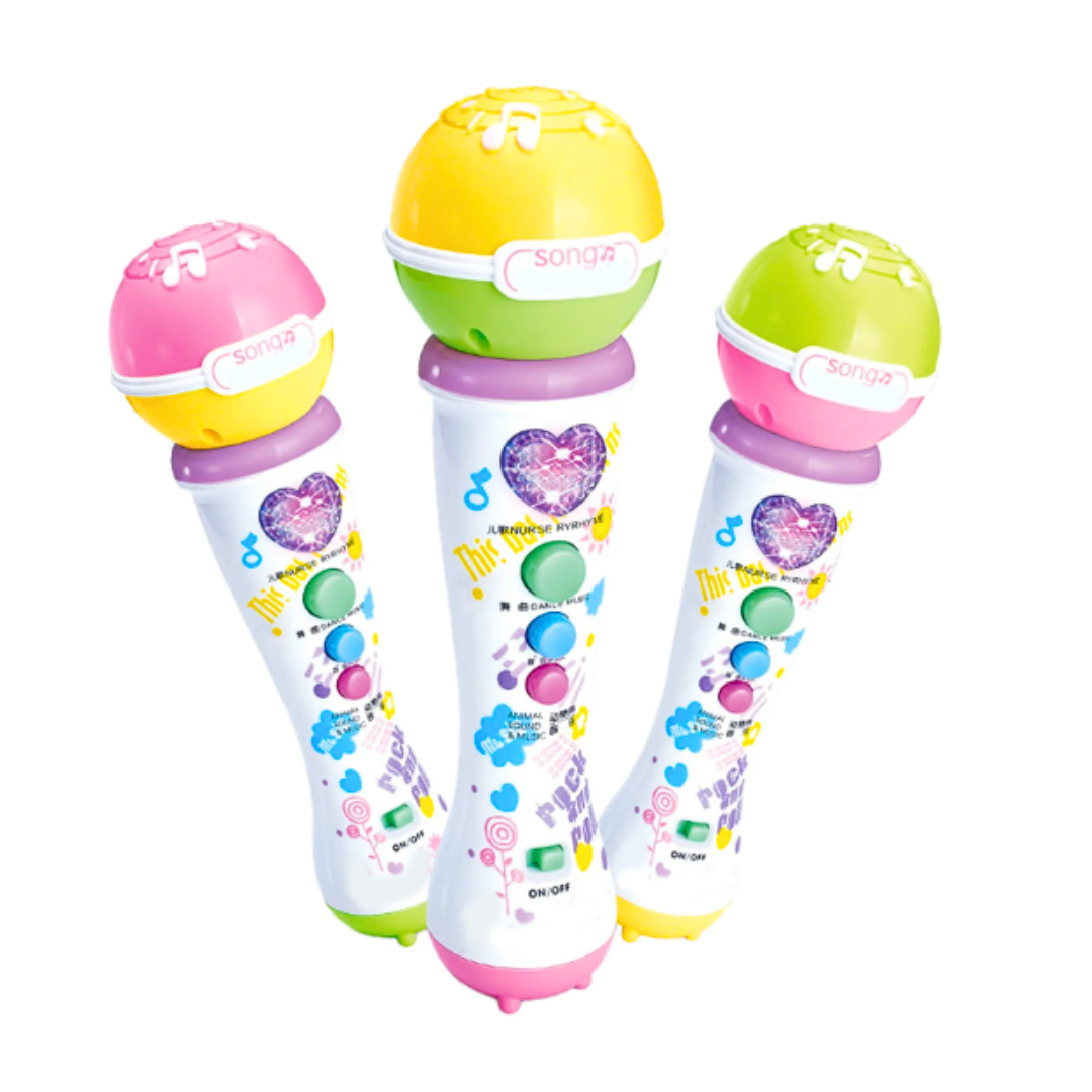 Micrófono Juguete Karaoke Infantil Con Canciones Y Luces