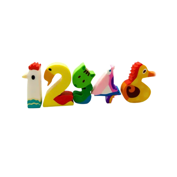 Gomas De Borrar  Números Kawaii