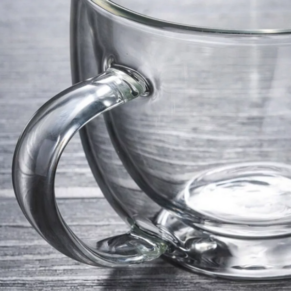 Set De 2 Tazas De Vidrio Doble Cubierta 80 Ml Mug