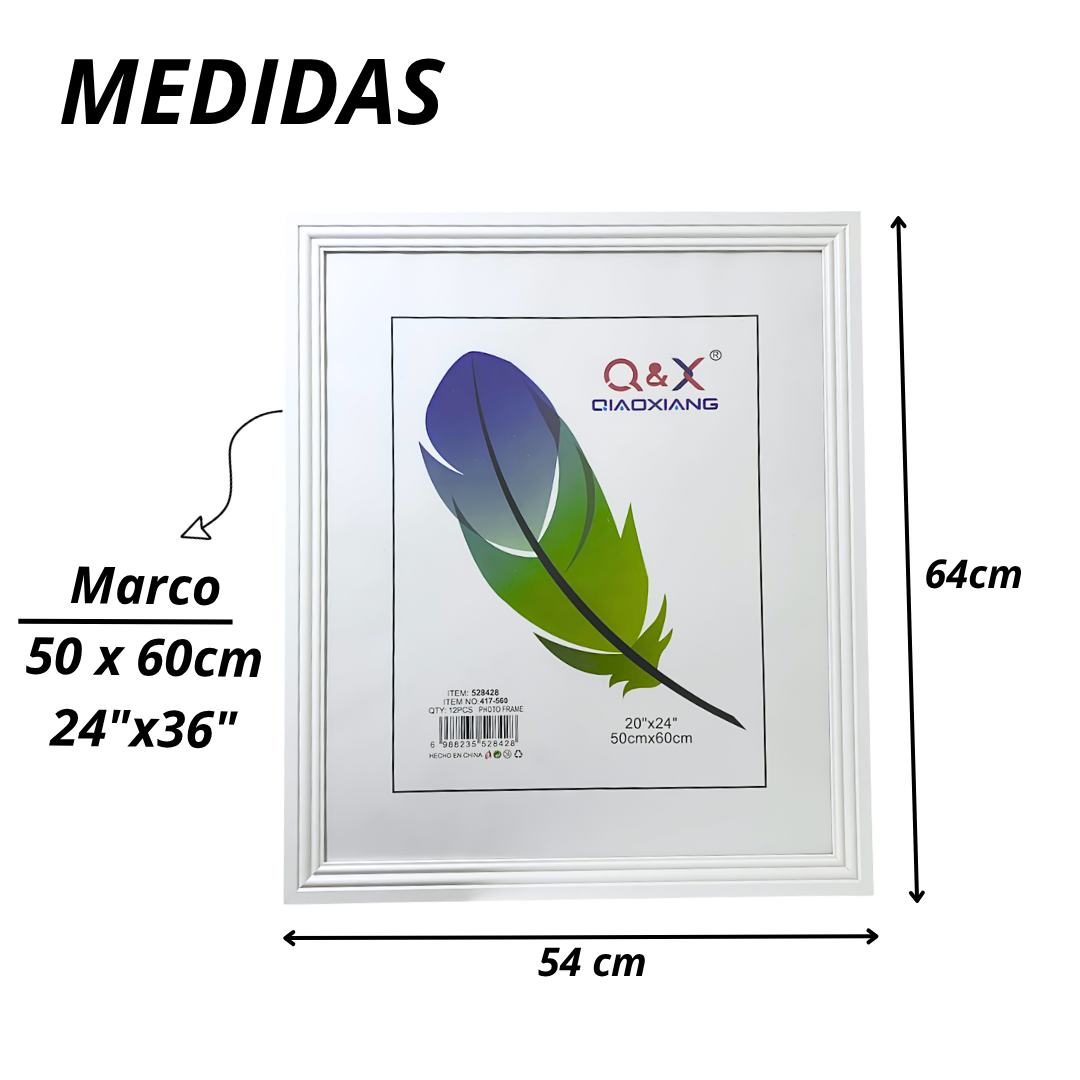 Marco Para Foto 50x60x4 Cm Cuadro Portarretrato