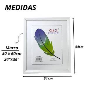 Marco Para Foto 50x60x4 Cm Cuadro Portarretrato