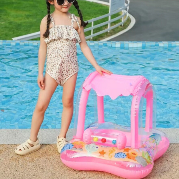 Flotador Inflable Para Niños Con Sombrilla