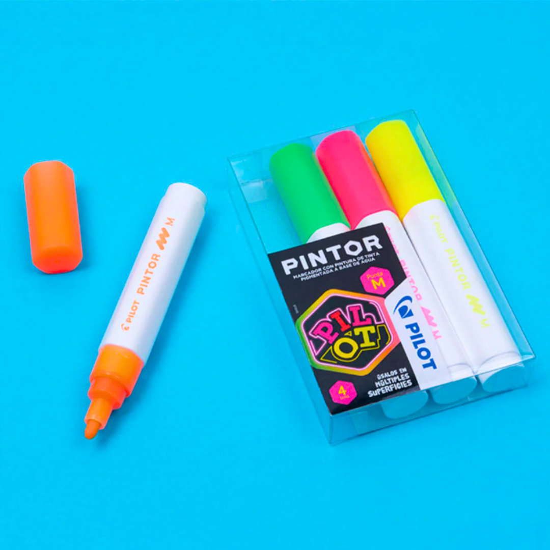 Plumones Acrílicos Marcadores Pintor Pilot Punta 4,5mm 4uni