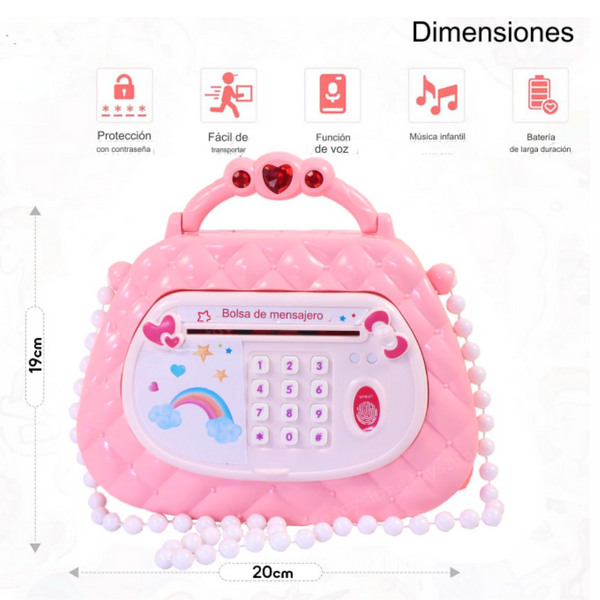 Alcancía Electrónica De Juguete Diseño Cartera Niña