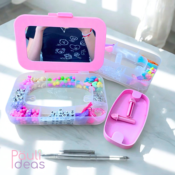 Set Maleta Para Hacer Pulseras Y Collares Juguete Cuentas