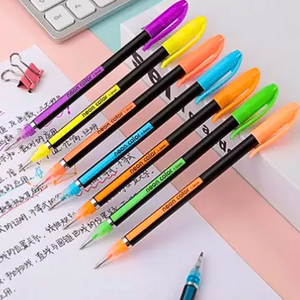 Cuaderno Hojas Negras + 12 Lápices Tinta Gel Neón