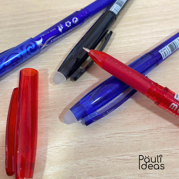Lápices Borrables Tinta Gel Azul, Negro Y Rojo Set De 4