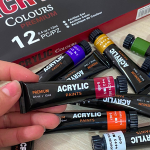 Pintura Acrílica Set De 12 Colores De Alta Calidad