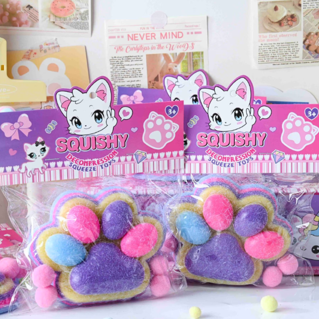 Squishy Grande Patita De Gato Pegajosa Juguete Antiestrés