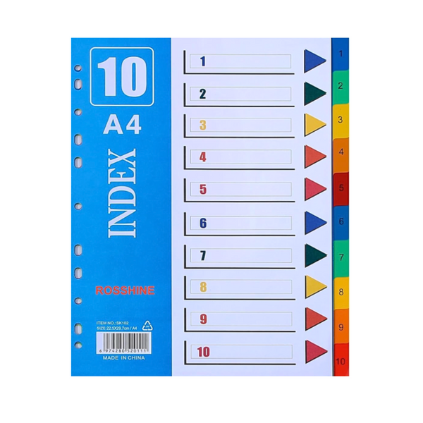 Divisores Para Carpetas Tamaño A4 Separadores De Documentos