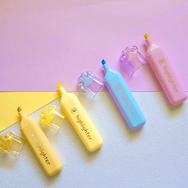 Pack Destacadores Pastel Gatito Garrita