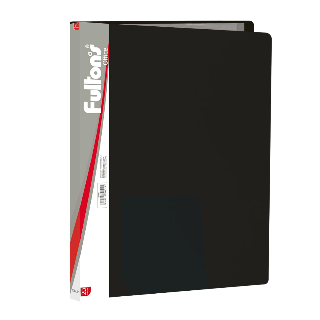 Carpeta Archivadora Pvc 20 Fundas Transparentes Tamaño A4