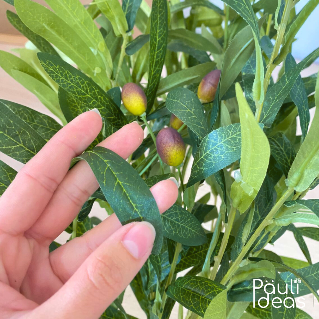 Rama De Olivo Planta Artificial Para Decoración