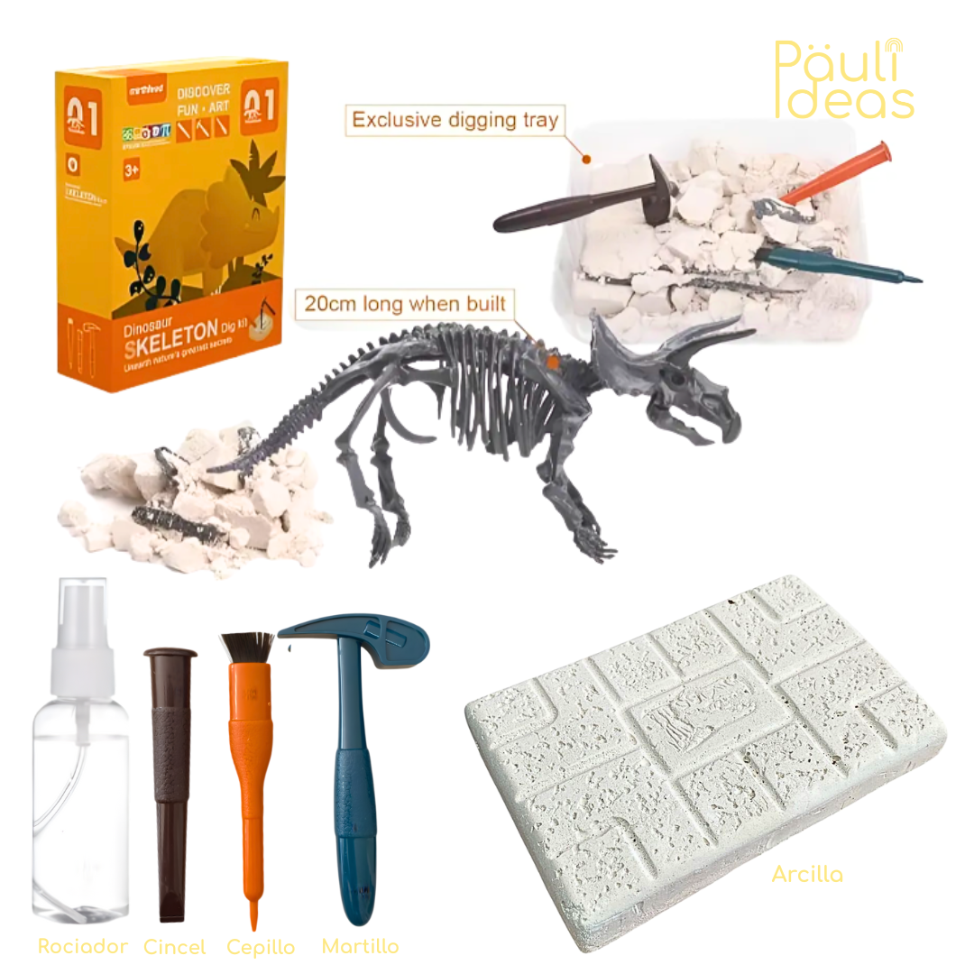 Juego De Arqueología Esqueleto Dinosaurio Fosil Para Niños