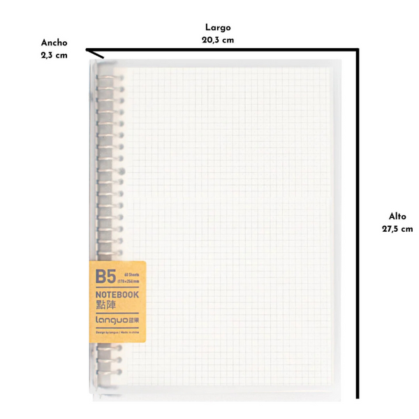 Libreta Languo Anillada B5 Sistema Refill
