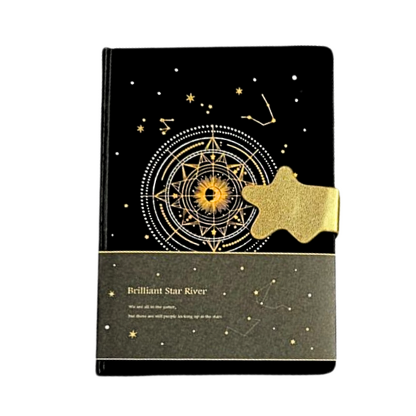 Cuaderno A5 De Hojas Negra con Broche Magnético