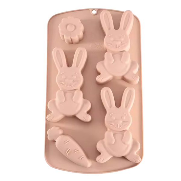 Molde De Silicona Conejo De Pascua