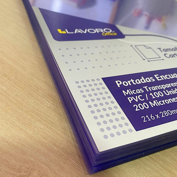 Mica Transparente Pvc Para Encuadernación Pack 100 Unid