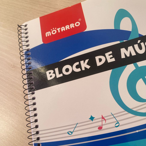 Block De Música A4 Croquera Con Pentagrama Para Composición