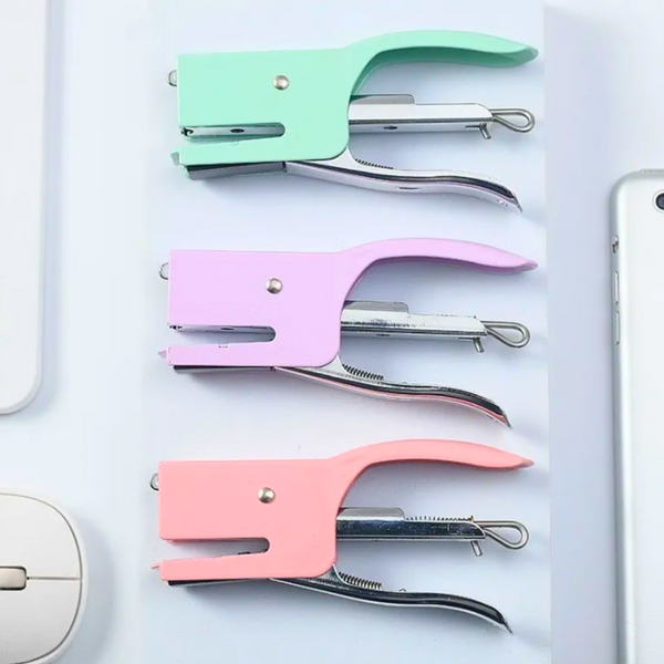 Corchetera Grapadora Kawaii Macaron Colores Pastel