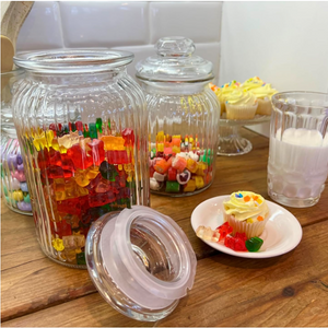 Frascos Vidrio Hermético Tarro Transparente Set De 2