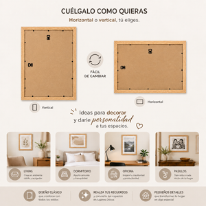 Marco Para Fotos 30x40 Cm Cuadro Portarretrato Decorativo Pared