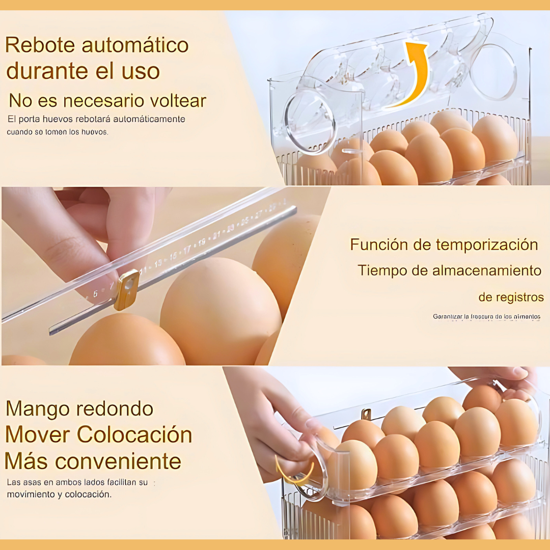 Organizador de Huevos Transparente para 30 Huevos