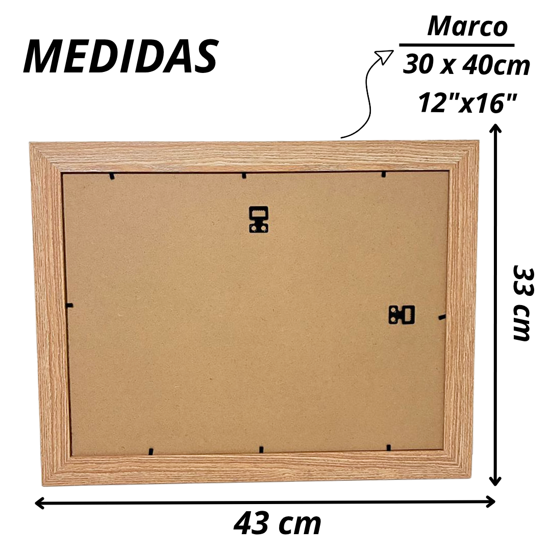 Marco Para Foto 30x40x3 Cm Cuadro Portarretrato