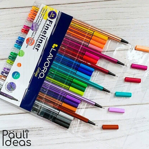 Set 24 Tiralíneas Punta Fina 0.4 Mm Lavoro