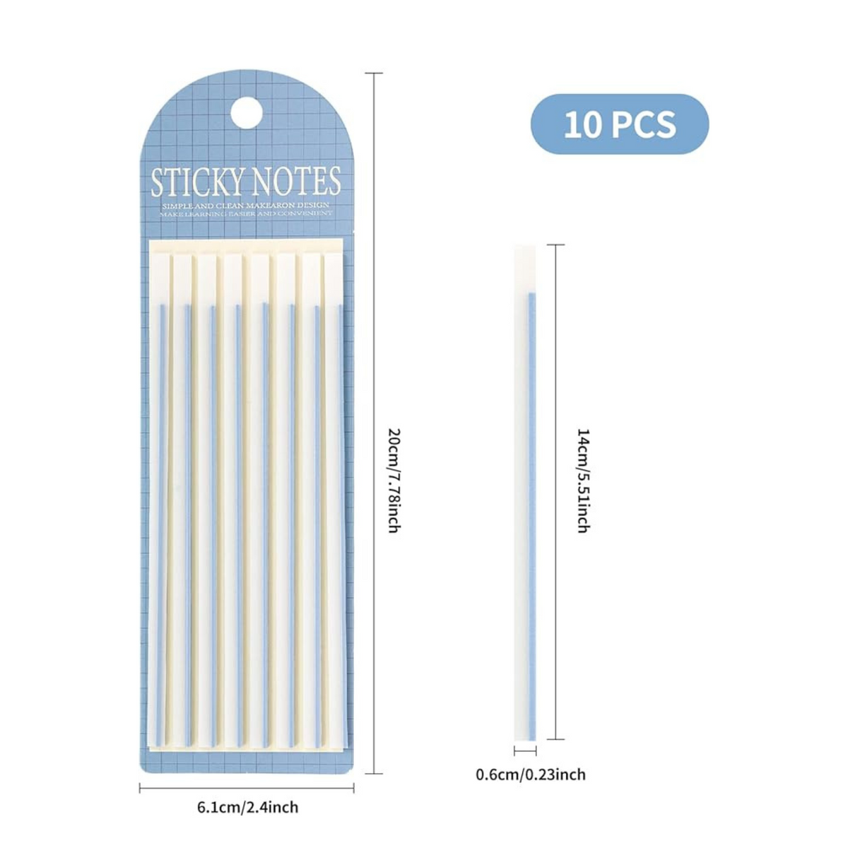 Pack 4 Notas Adhesivas Strips Destacadores De Texto