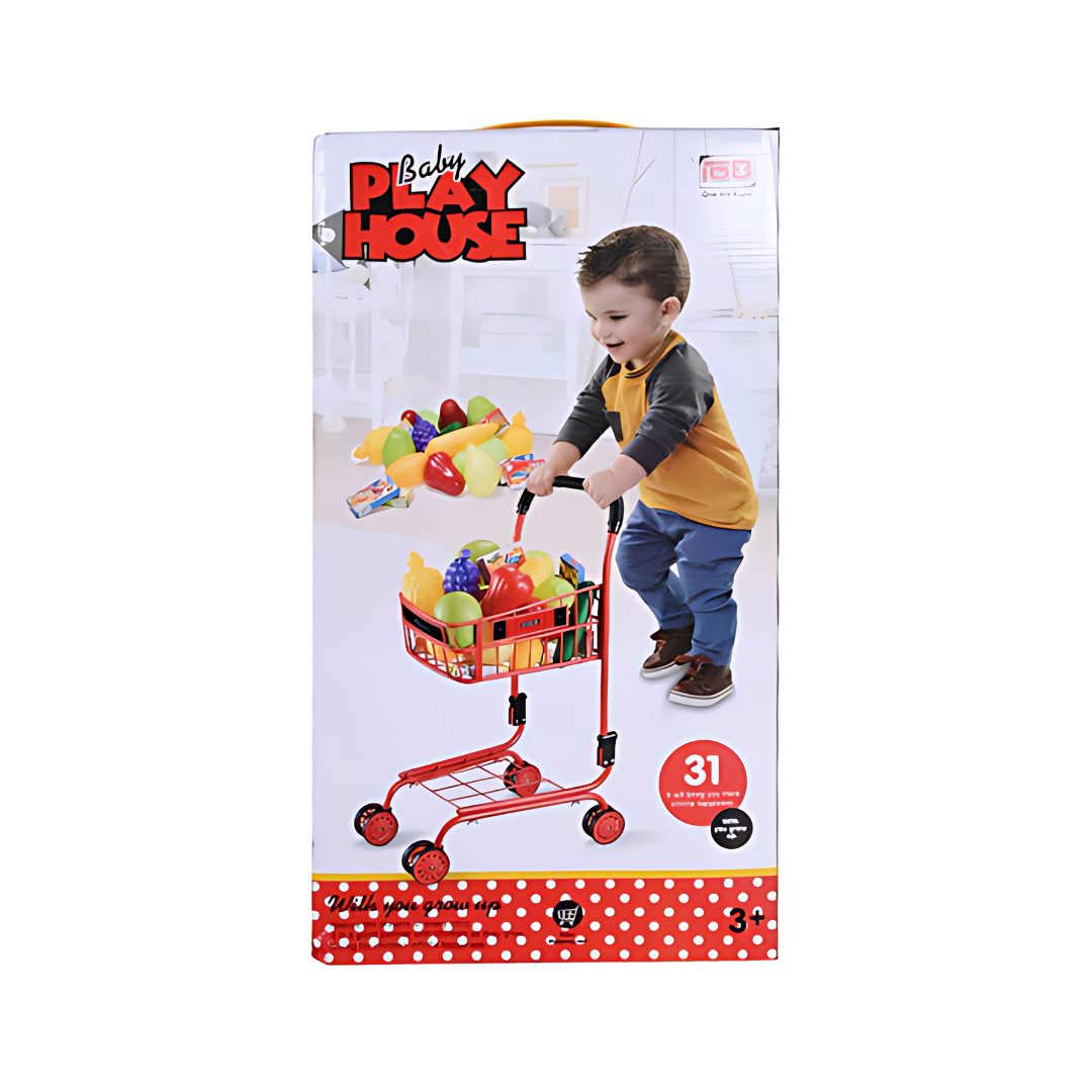 Juguete Carrito De Supermercado Para Niños Con Accesorios