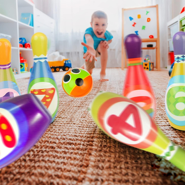 Set De Bowling Palitroques Bolos Juego Para Niños