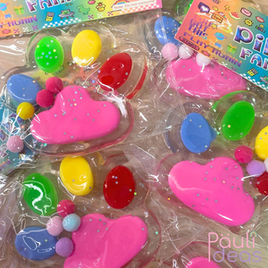 Squishy Patita Gato Grande 13cm Pegajosa Con Luz Led