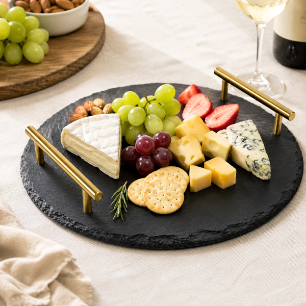 Tabla Cocktail Pizarra 25cm Para Quesos Aperitivos Y Picoteo