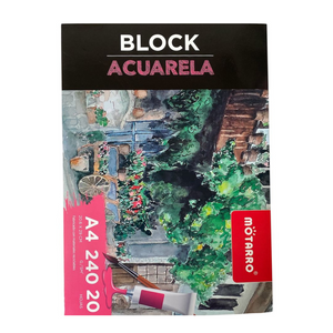 Block Para Acuarela A4 Croquera 240gsm 20 Hojas
