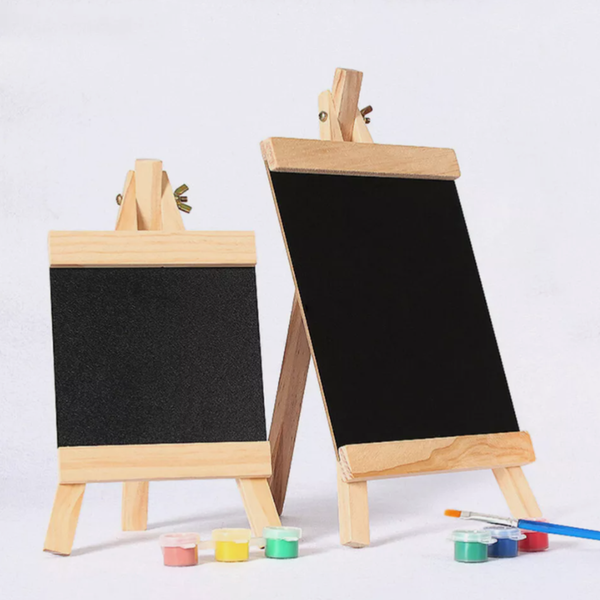 Mini Pizarras De Madera Con Base Para Decoración Pack 2