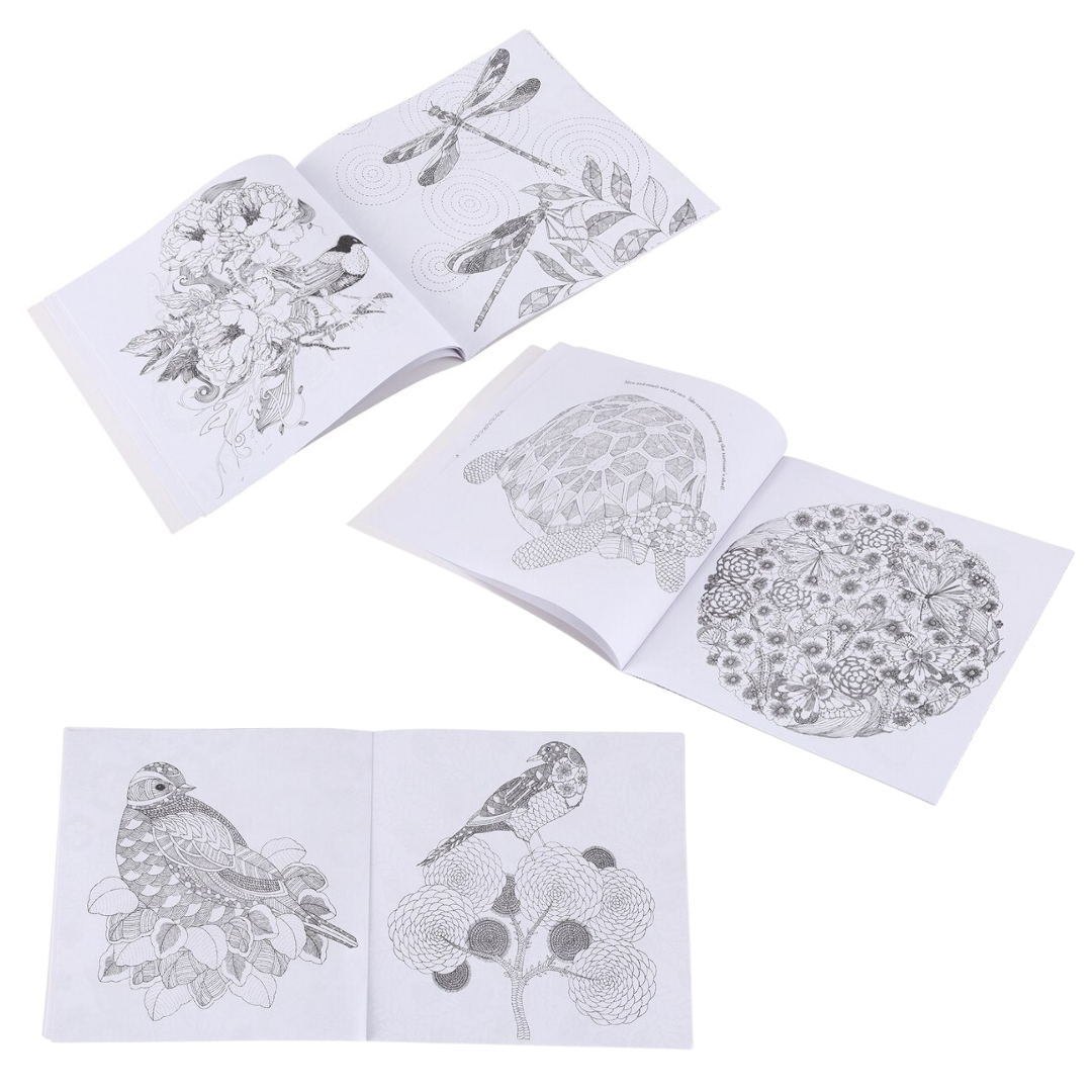 Set Mandalas Para Colorear + 12 Lápices Tiralinea Colores
